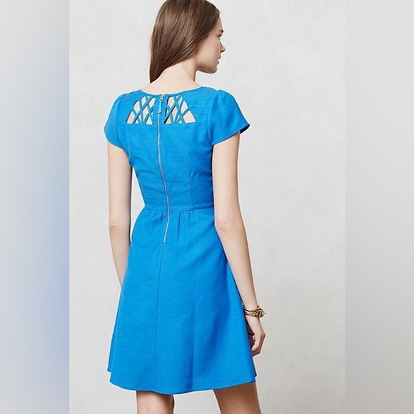 Maeve Blue Mini Dress - Picture 2 of 11